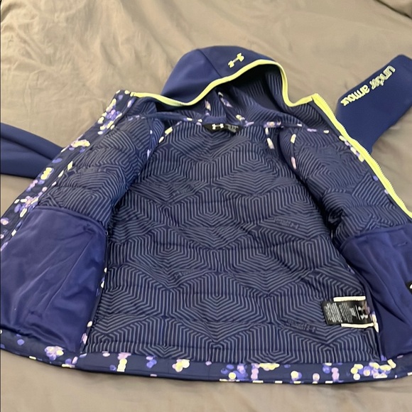 Under Armour Blue and Yellow Hoodie JM size - Picture 8 of 14